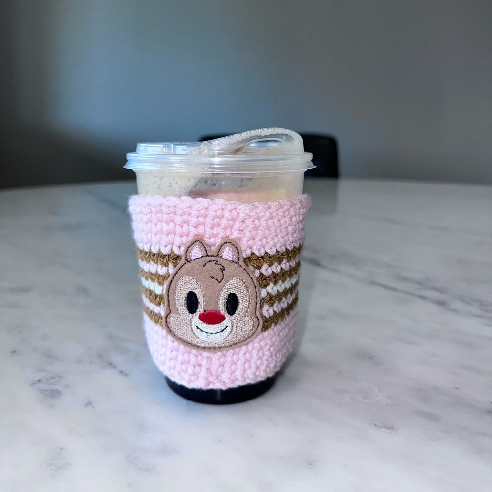 Crochet Chip Coffee Cozy